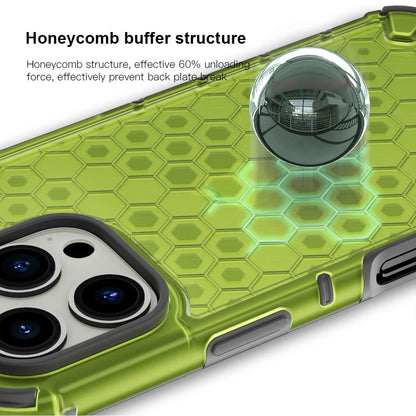 Shockproof Armor Case for iPhone (Transparent Honeycomb)