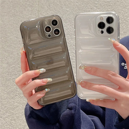 Down Jacket Puffer Case for iPhone (Shockproof Transparent)