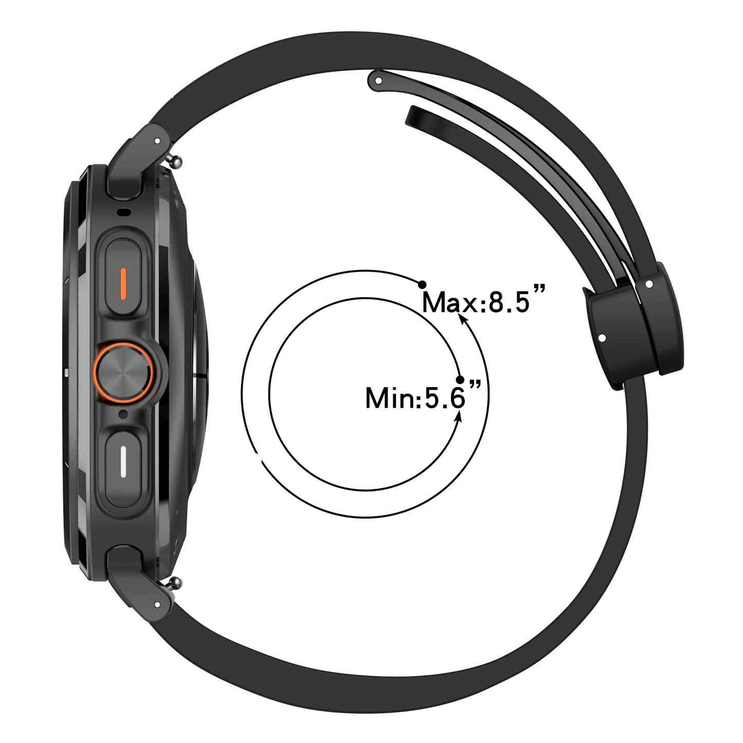 Flex Lock Magnetic Folding Buckle for Galaxy Watch 7 Ultra 47mm