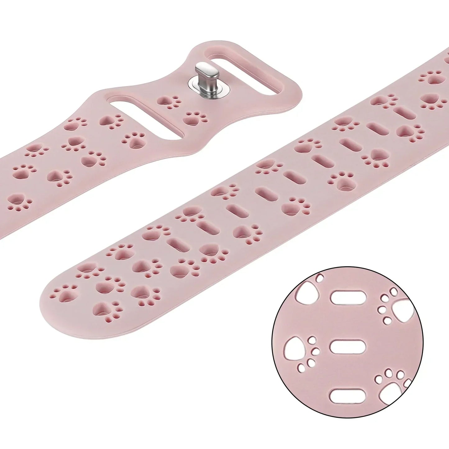 Hollowed Dog Paw Pattern Silicone Band for Apple Watch