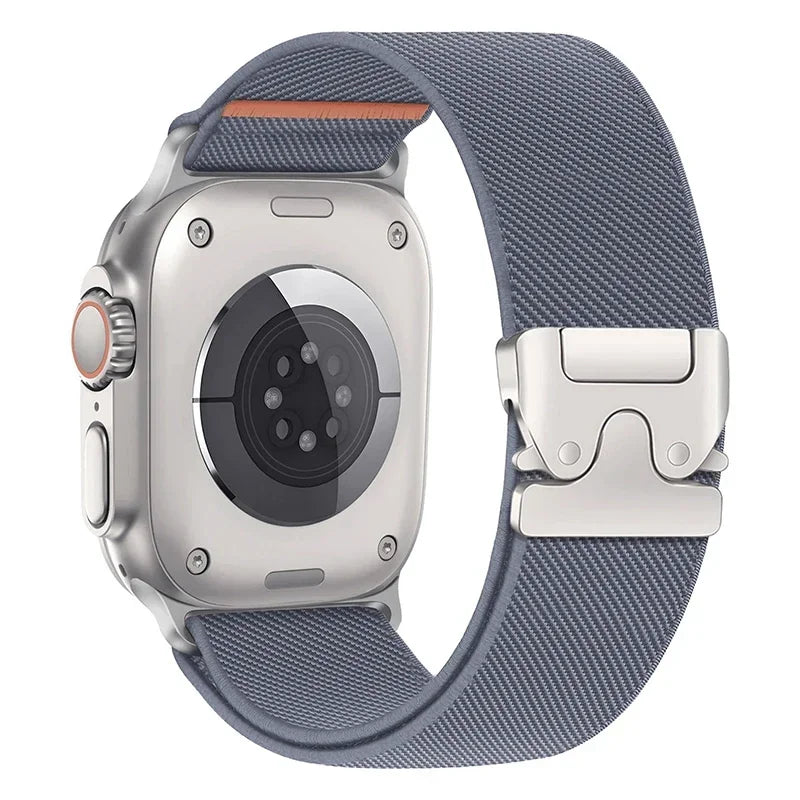 Braided Elastic Nylon Strap for Apple Watch (Titanium Buckle)