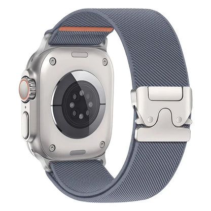 Braided Elastic Nylon Strap for Apple Watch (Titanium Buckle)