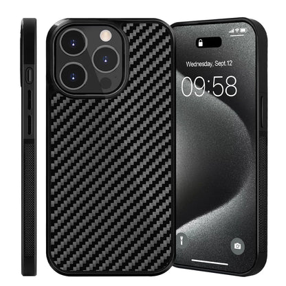 Real Carbon Fiber Armor Shockproof Cover for iPhone 15 (Wireless Charge)