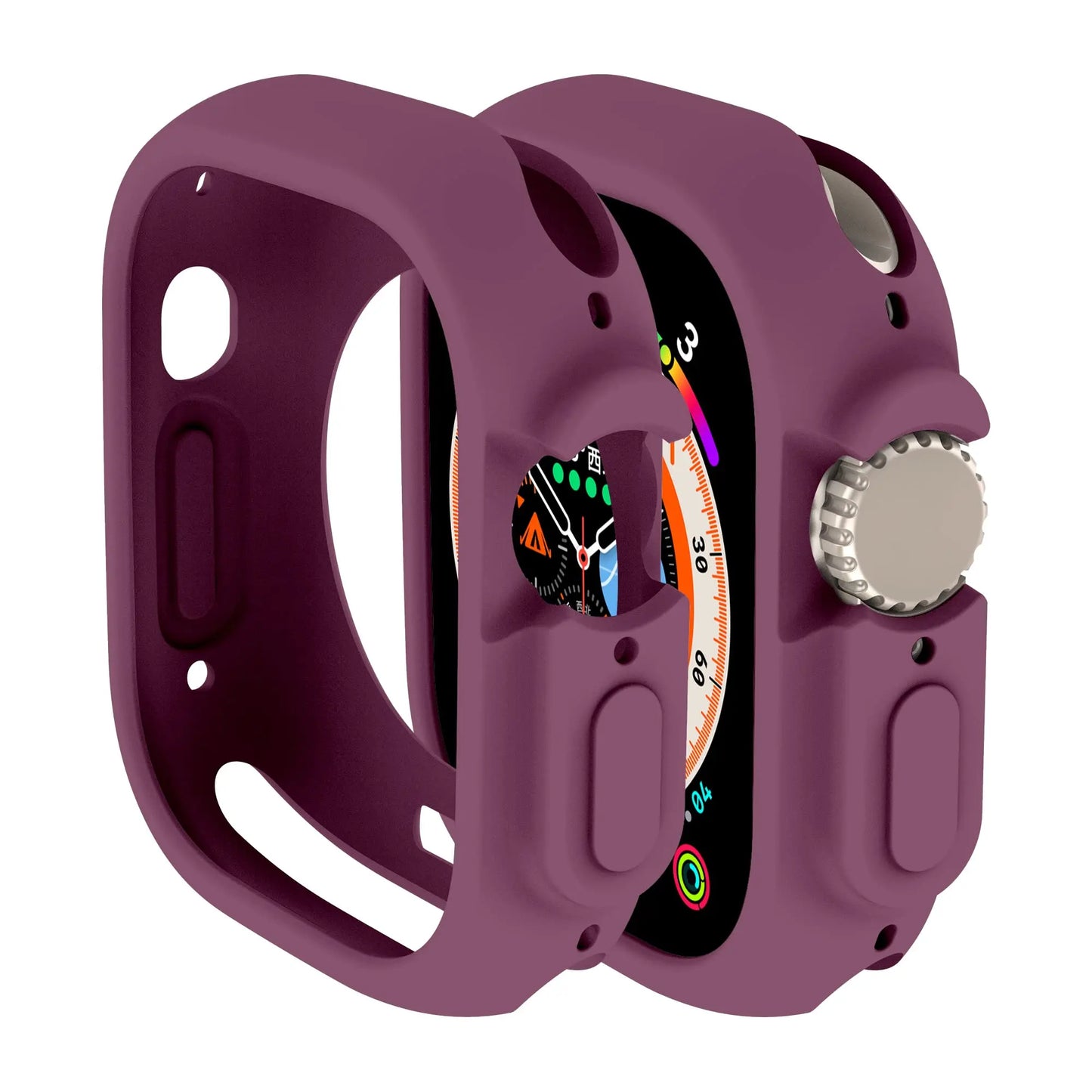 All-Round Shockproof Protective Silicone Bumper for Apple Watch Ultra3 2 49mm (Scratch-Resistant)