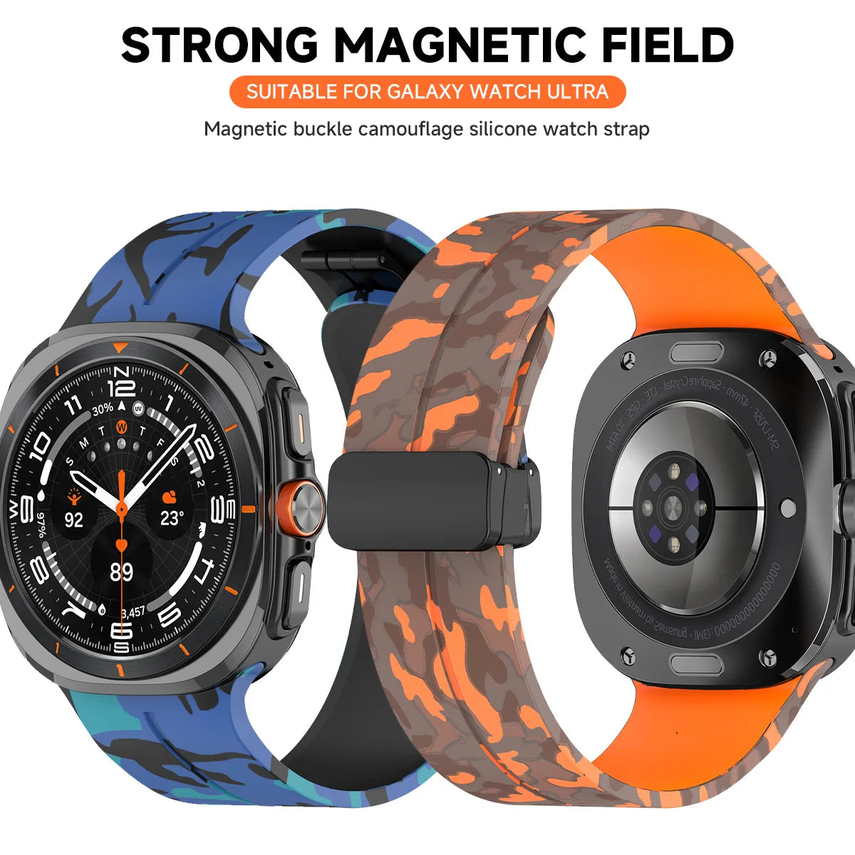 Camouflage Magnetic Band for Samsung Galaxy Watch 7 Ultra 47mm