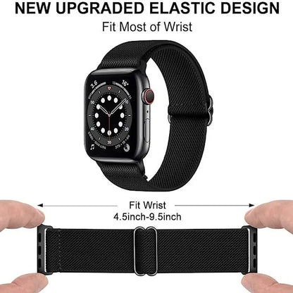 Thick Adjustable Elastic Pattern Nylon Band for Apple Watch