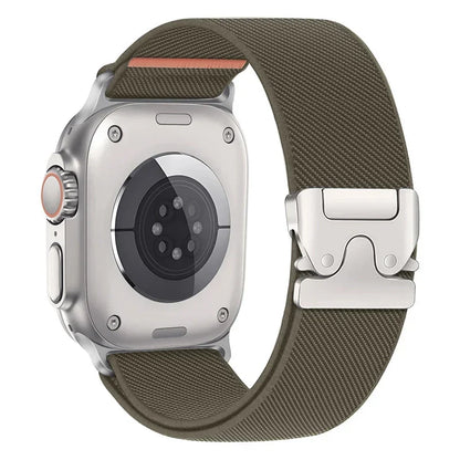 Braided Elastic Nylon Strap for Apple Watch (Titanium Buckle)