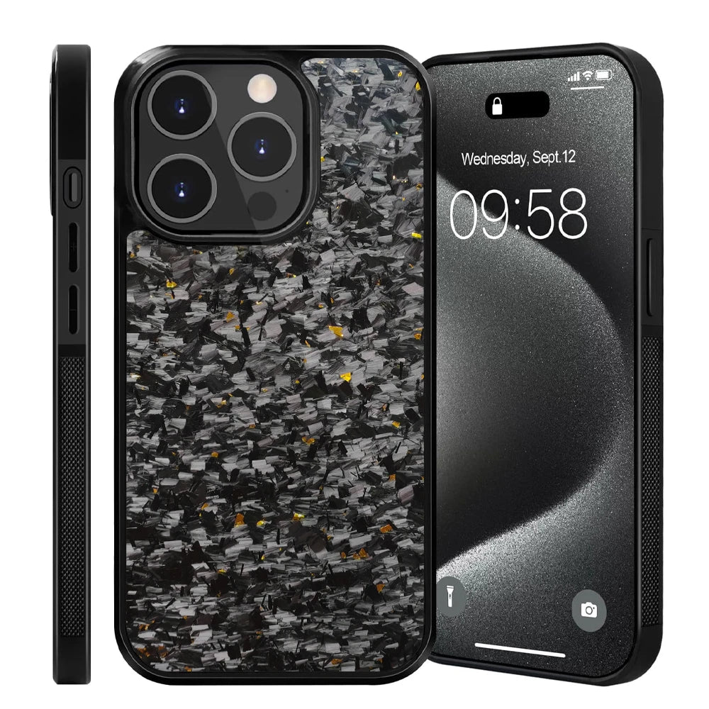 Real Carbon Fiber Armor Shockproof Cover for iPhone 15 (Wireless Charge)