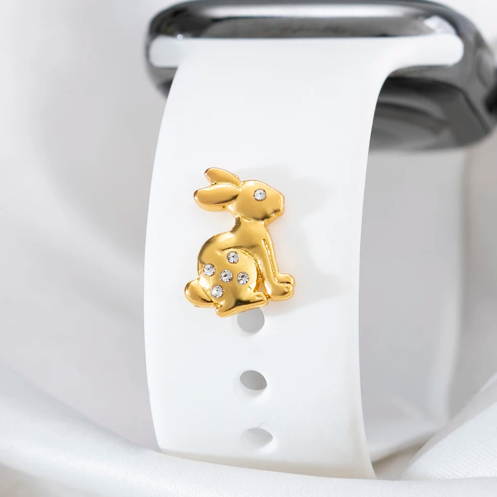 Lucky Rabbit Rhinestone Detail Charm