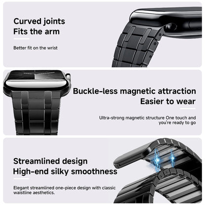 Sleek Stainless Steel Magnetic Band for Apple Watch