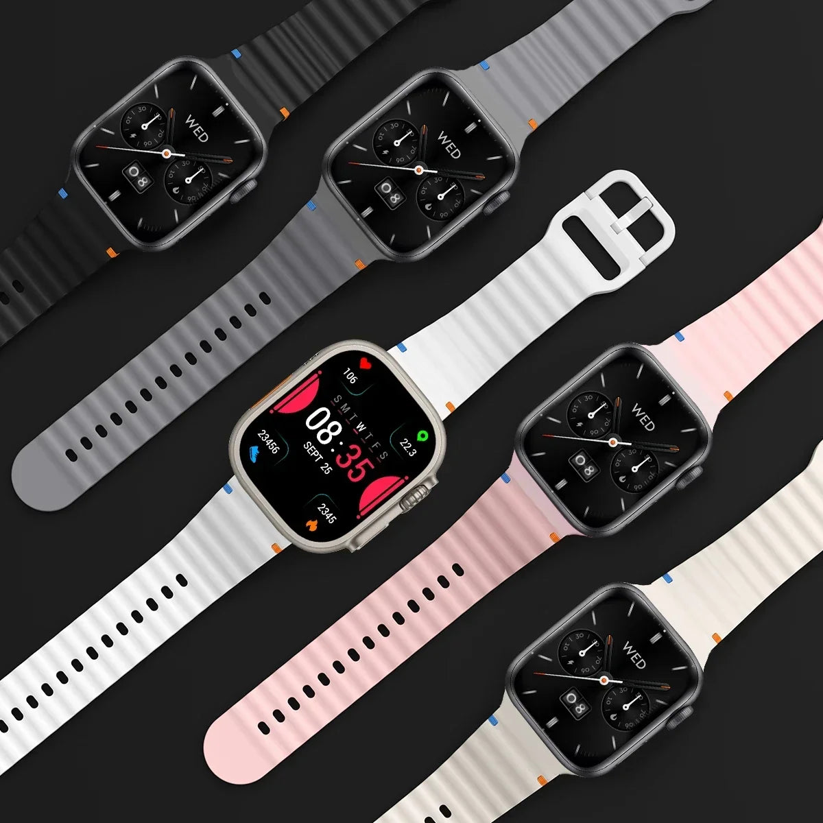 Ripple Grip Silicone Band for Apple Watch