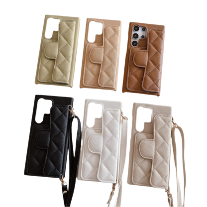 Crossbody Leather for Samsung Galaxy (With Lanyard)