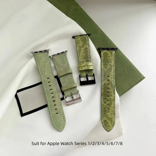 GG Leather Strap for Apple Watch