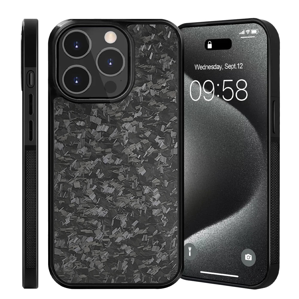 Real Carbon Fiber Armor Shockproof Cover for iPhone 15 (Wireless Charge)