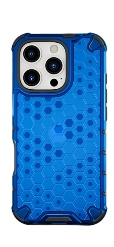 Shockproof Armor Case for iPhone (Transparent Honeycomb)