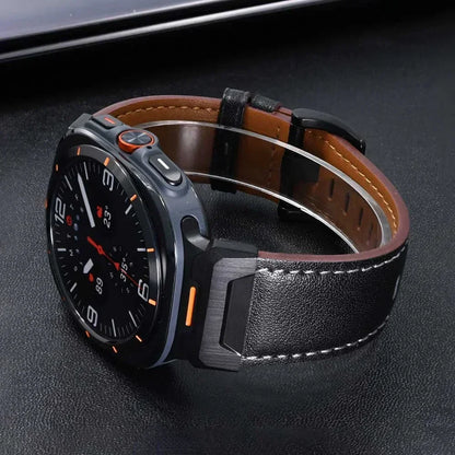 Leather Band for Samsung Galaxy Watch 7 Ultra 47mm (Quick Fit)