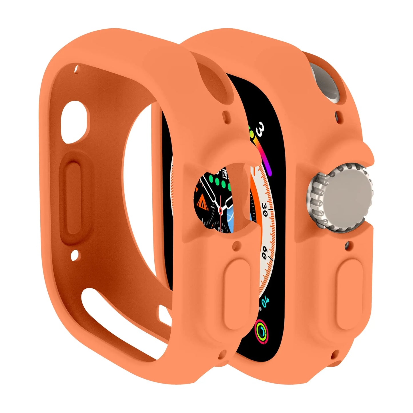 All-Round Shockproof Protective Silicone Bumper for Apple Watch Ultra3 2 49mm (Scratch-Resistant)