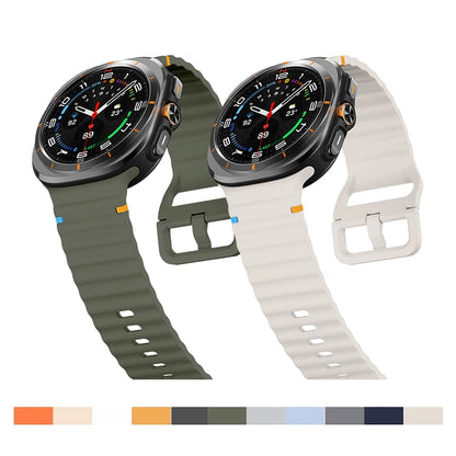 Soft Silicone Sports Band for Samsung Galaxy Watch 7 Ultra 47mm (NO Gaps)