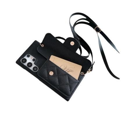 Crossbody Leather for Samsung Galaxy (With Lanyard)