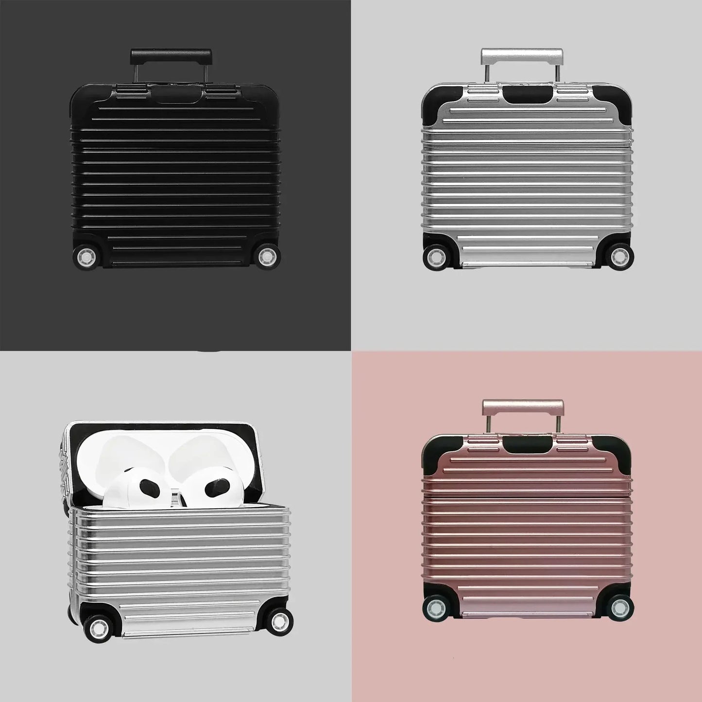 Travel Luggage Style Case for AirPods