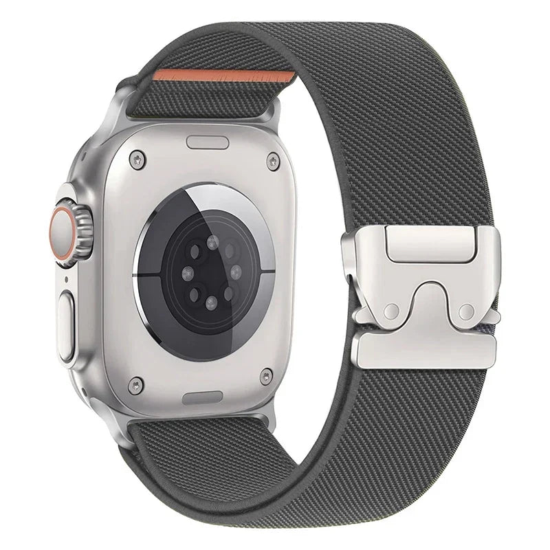 Braided Elastic Nylon Strap for Apple Watch (Titanium Buckle)
