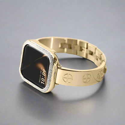 Engraved Stainless Steel Linked Band for Apple Watch