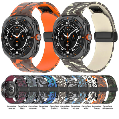 Camouflage Magnetic Band for Samsung Galaxy Watch 7 Ultra 47mm