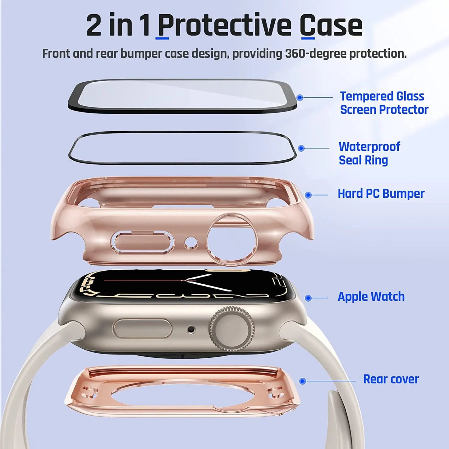Tempered Glass Screen Cover for Apple Watch