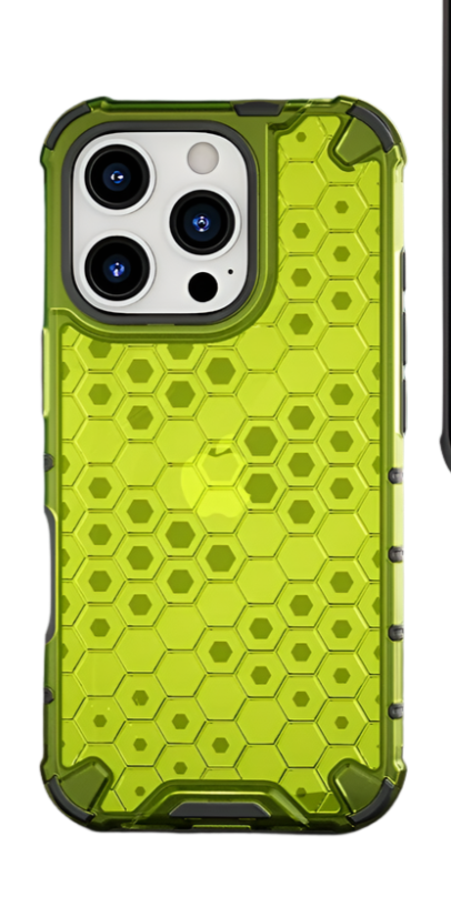 Shockproof Armor Case for iPhone (Transparent Honeycomb)