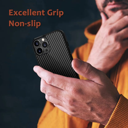 Real Carbon Fiber Armor Shockproof Cover for iPhone 15 (Wireless Charge)