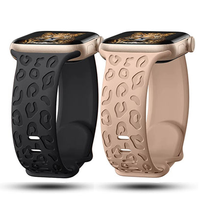 Wild Print Engraved Band for Apple Watch