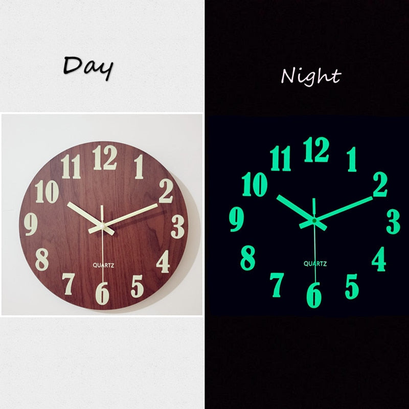 Lumi Bamboo Glow Wall Clock