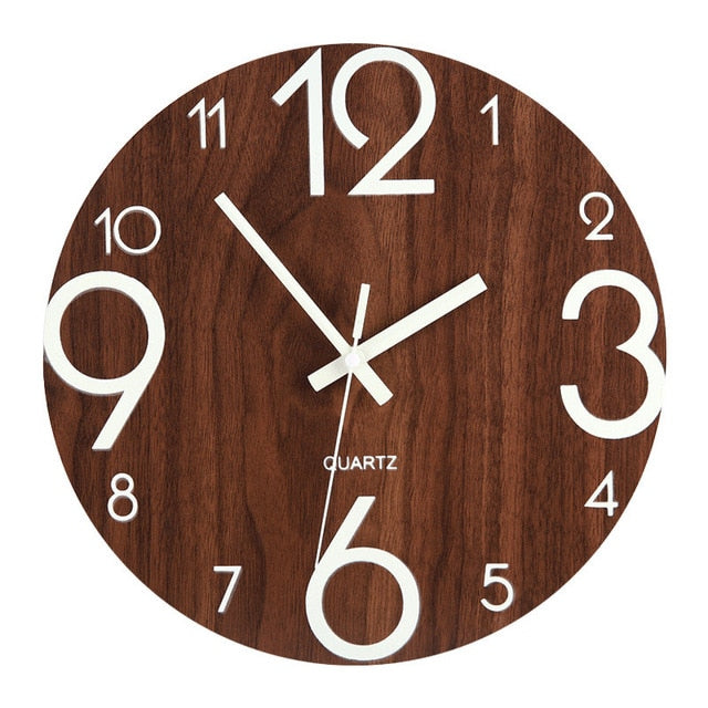 Lumi Bamboo Glow Wall Clock